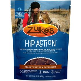 Zukes Hip Action Dog Treats Peanut Butter & Oats Recipe (Option: 1 lb)